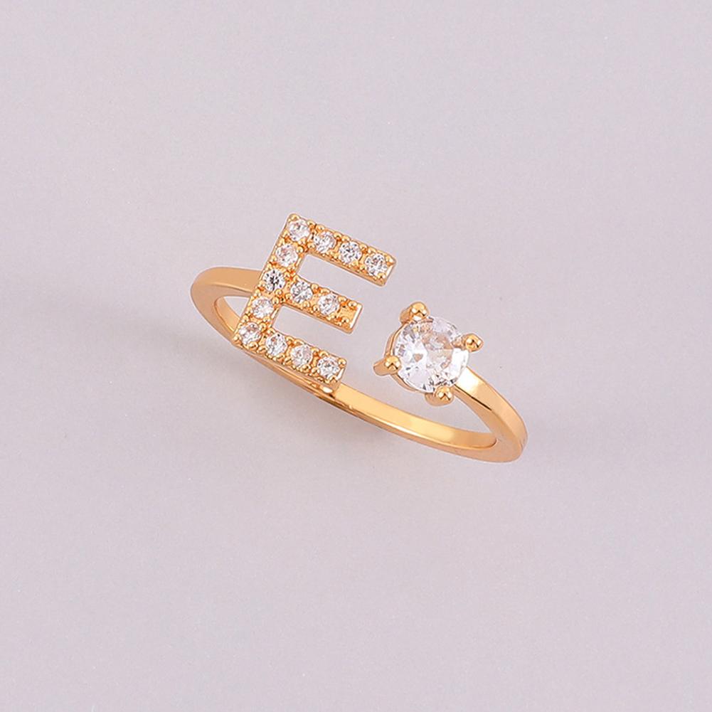 Gold Plated Initial Letter Ring