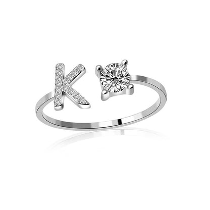 Gold Plated Initial Letter Ring