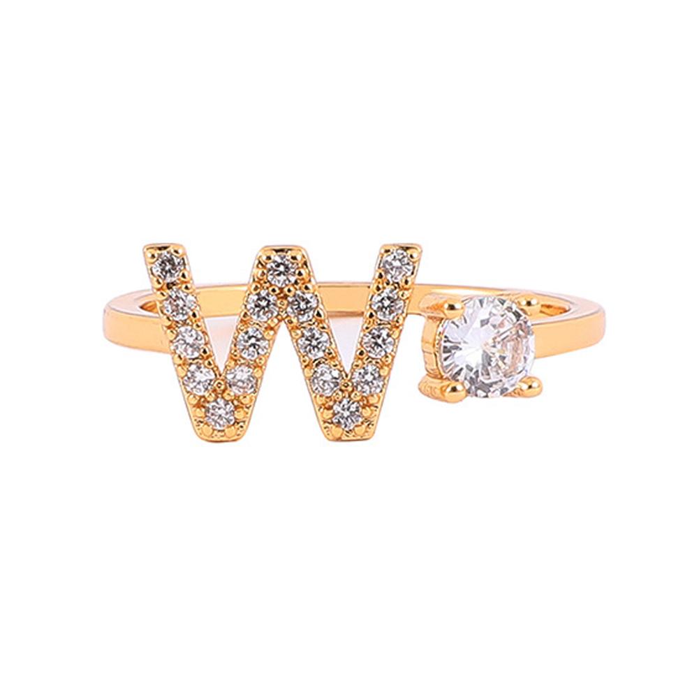 Gold Plated Initial Letter Ring