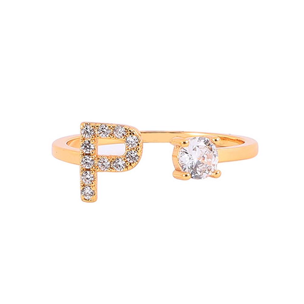 Gold Plated Initial Letter Ring