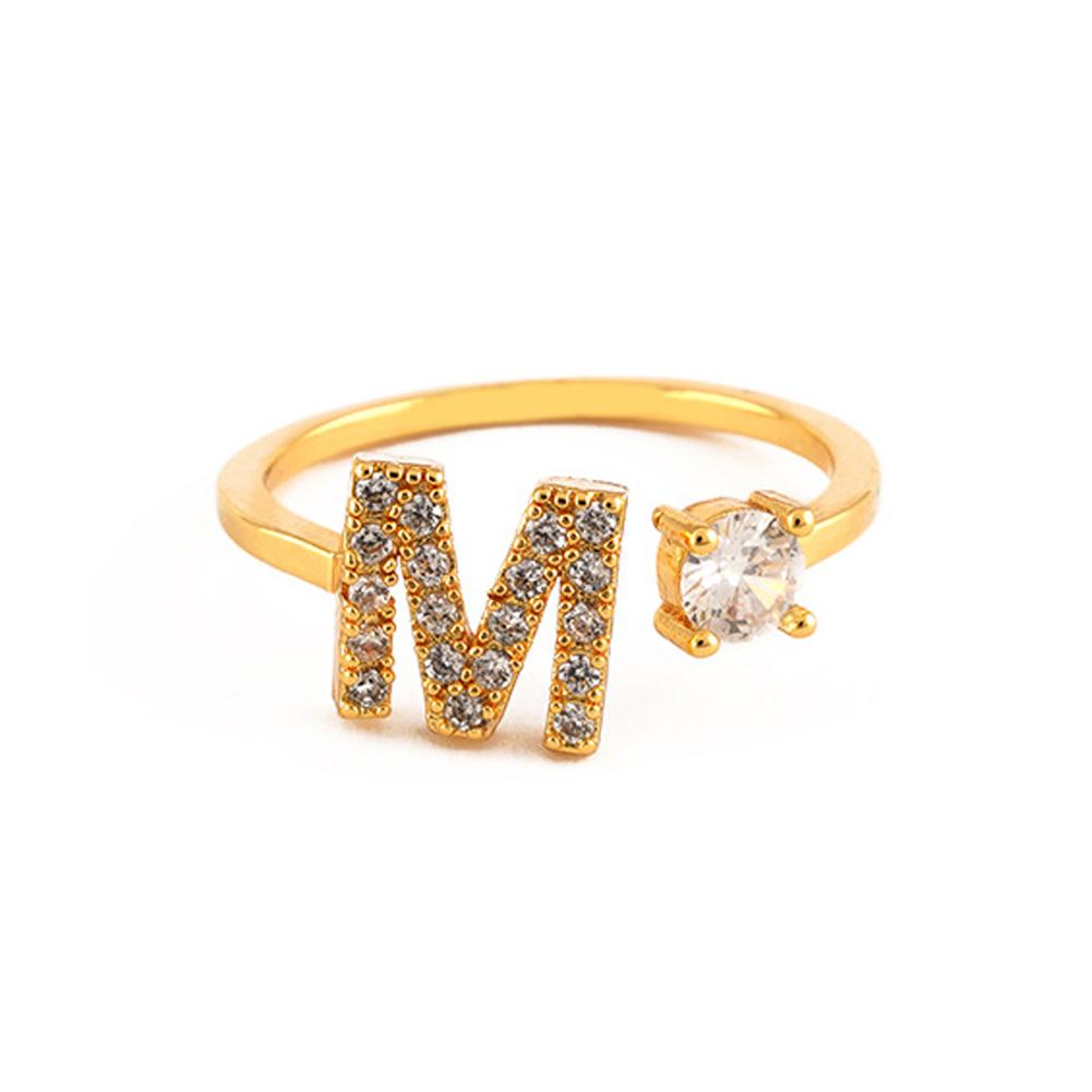 Gold Plated Initial Letter Ring