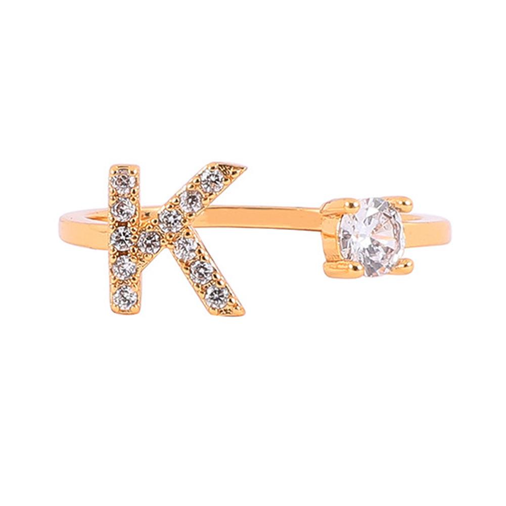 Gold Plated Initial Letter Ring