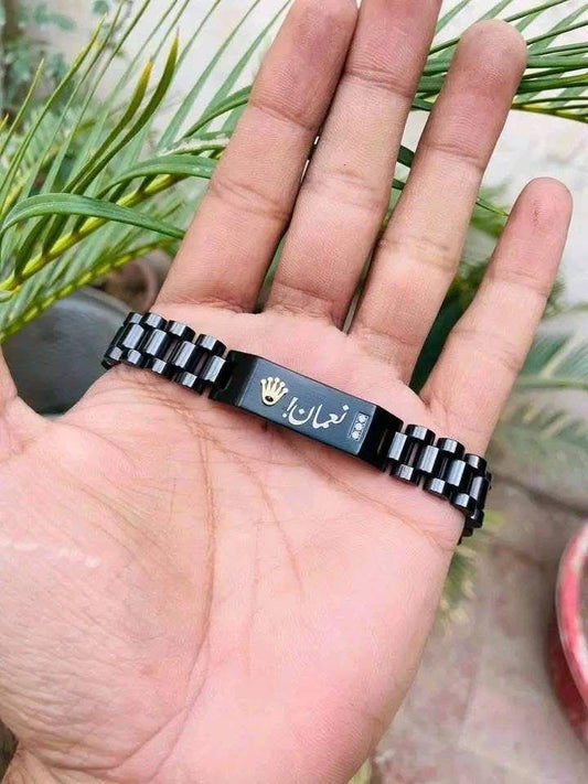 Premium Engraved Name Rolex Bracelet For Unisex